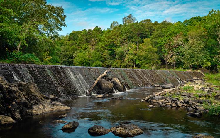 Find hiking spots along Eno River State Park using a Duke Recreation & Physical Education trip plan. Photo courtesy of Discover Durham.
