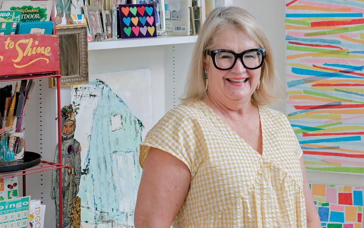 Holley Broughton's artistic hobbies ensure that she has plenty of colorful fun ahead whenever she decides to retire. Photo by Justin Cook.