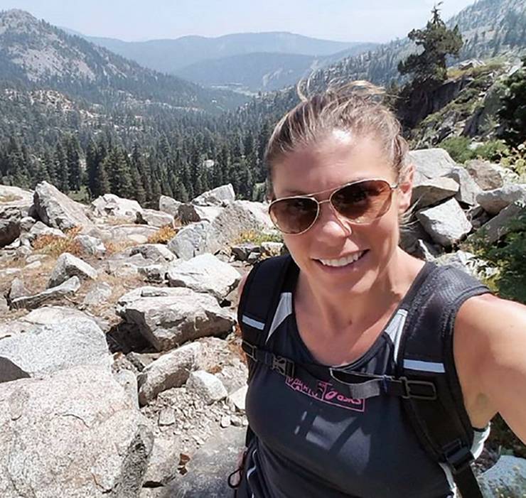 Kara Bonneau hikes outside of Lake Tahoe in Utah.