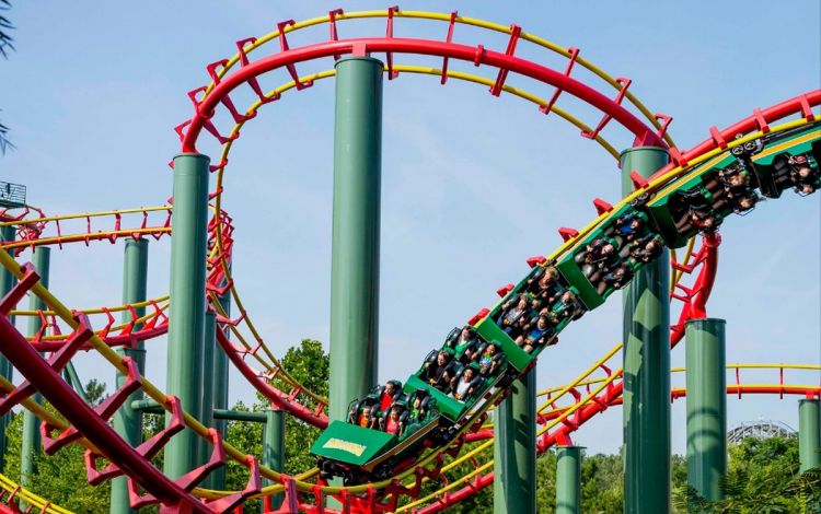 Virginia's King's Dominion & Soak City offers both roller coasters and water slides. Duke employees receive $25 off single day admission. Photo courtesy of King's Dominion.