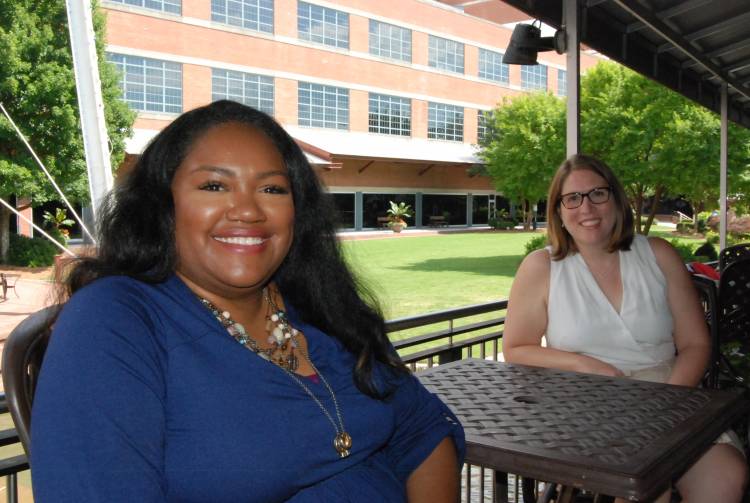La'Shawnda Kendall, left, and Laura Webb, right, serve as co-chairs of DiversifyIT.