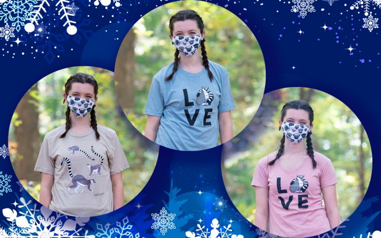 Show your support of the Duke Lemur Center with these colorful shirts. Images courtesy of the Duke Lemur Center.