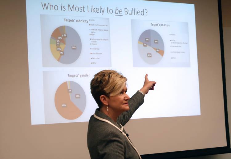 Sherry Moss of Wake Forest University presents a workshop on bullying in academic science. (Photo: Kathy Neal) 