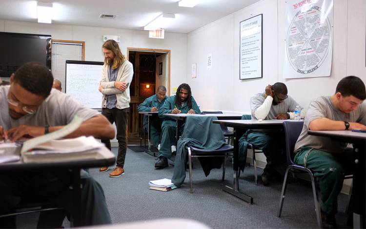 Math class in prison.