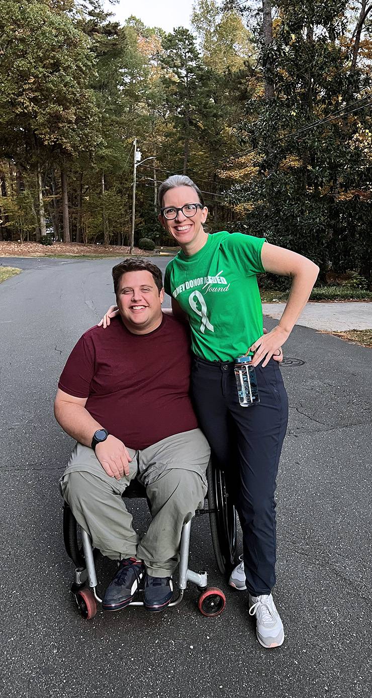 Evening strolls with her husband, Sam, have been some of Brie Russell's favorite parts of her post-surgery recovery. Photo courtesy of Brie Russell.