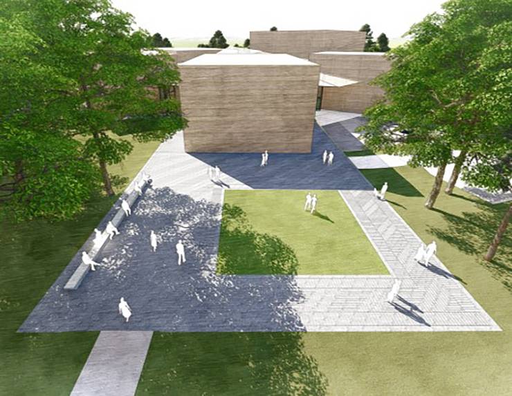 A rendering of the new sculpture park.