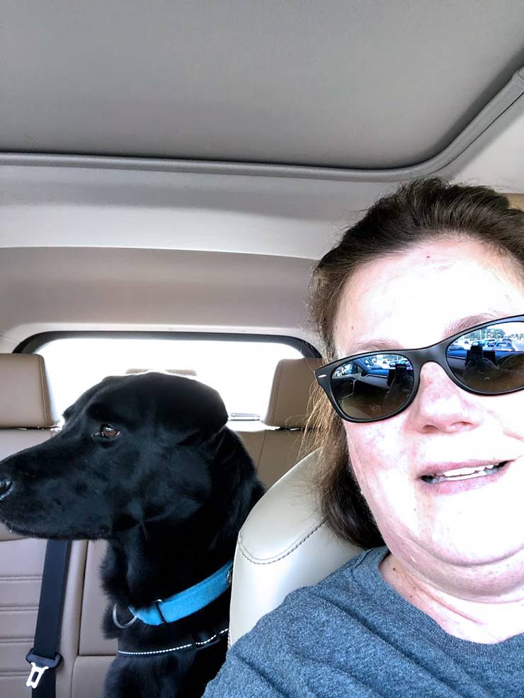 Duke Clinical Research Institute's Tina Harding and her dog Keeks make sure they have things to do after work so they can build a healthy routine. Photo courtesy of Tina Harding.