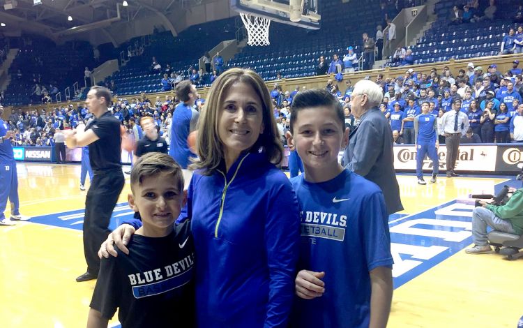Aimee Zaas has used several Duke benefits while raising her two sons. Photo courtesy of Aimee Zaas.