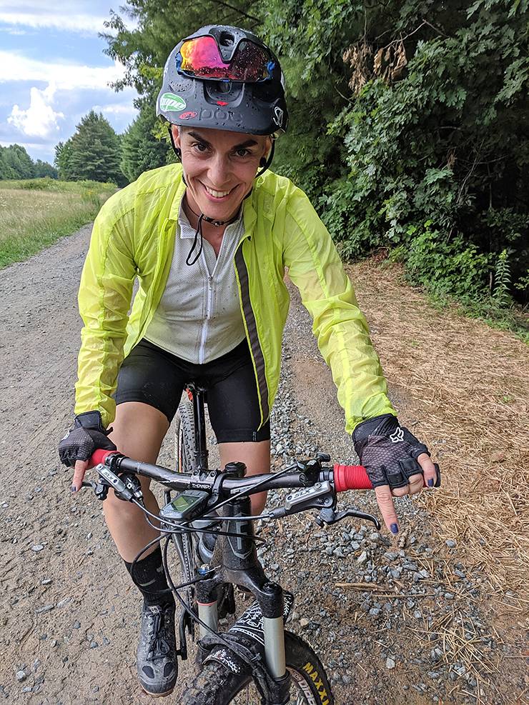 An avid cyclist, Vanessa Roth tries to squeeze bike rides into her work routine. Photo courtesy of Vanessa Roth.