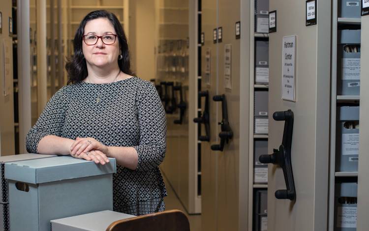 Jacqueline Wachholz, director of the Rubenstein Library’s John W. Hartman Center for Sales, Advertising & Marketing History, has been a Duke employee for 20 years.