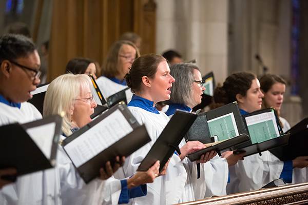Duke Chapel Choir during a Sunday service.