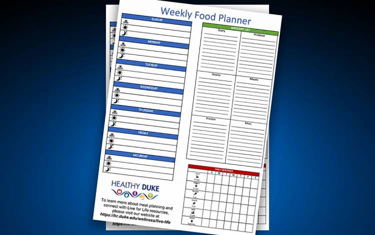 LIVE FOR LIFE offers simple food planners to help you create a plan that fits your budget and stays healthy.  Photo courtesy of LIVE FOR LIFE.