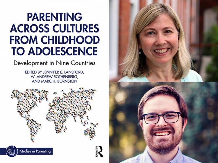 Parenting Across Cultures book cover with authors Jennifer Lansford and Drew Rothenberg