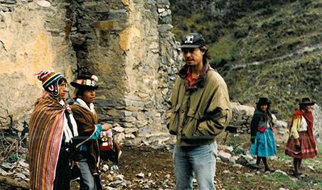 Orin Starn in a Peruvian village in 1992