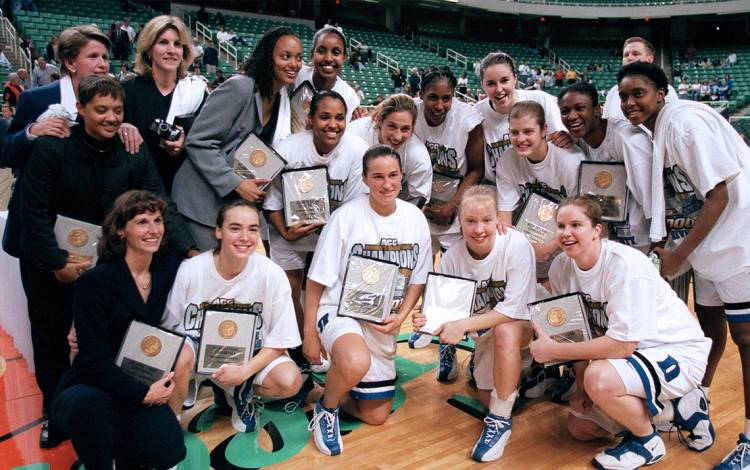 The Duke women's basketball teams on which Georgia Beasley, Lauren Rice and Krista Gingrich played were among the most accomplished in program history. Photo courtesy of Duke Athletics.