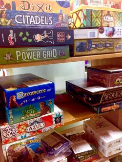 Some of the games in the Ford Library at Fuqua School of Business collection