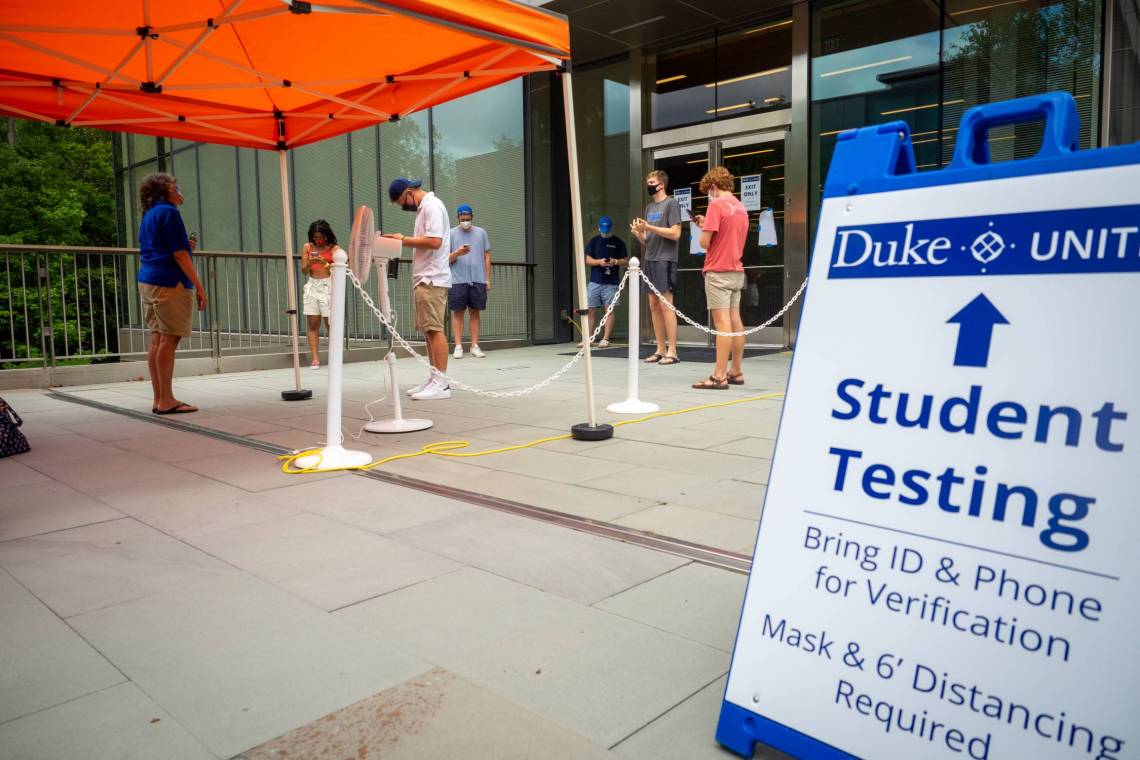 Incoming students made Penn Pavilion their first stop on campus to get tested for COVID-19.