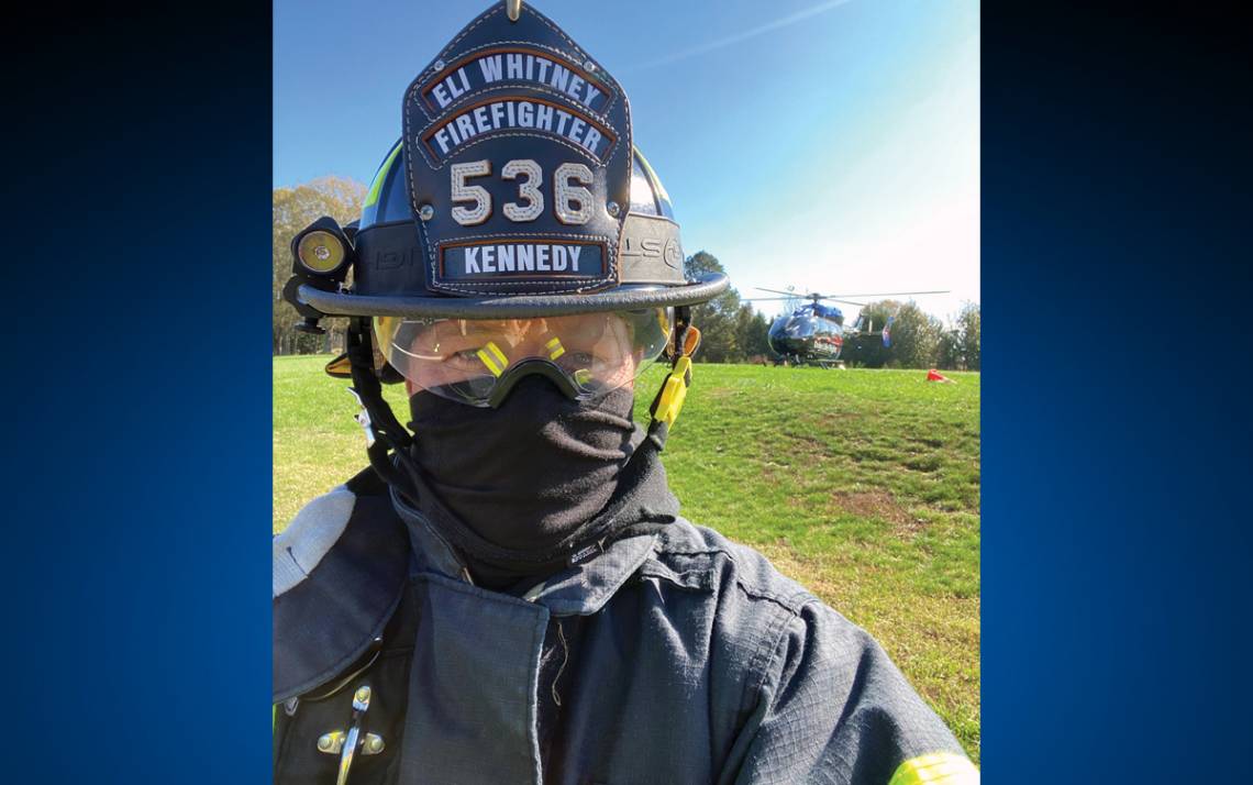 Dennis Kennedy, a firefighter and master plumber for Duke Facilities Management. Photo courtesy of Dennis Kennedy.