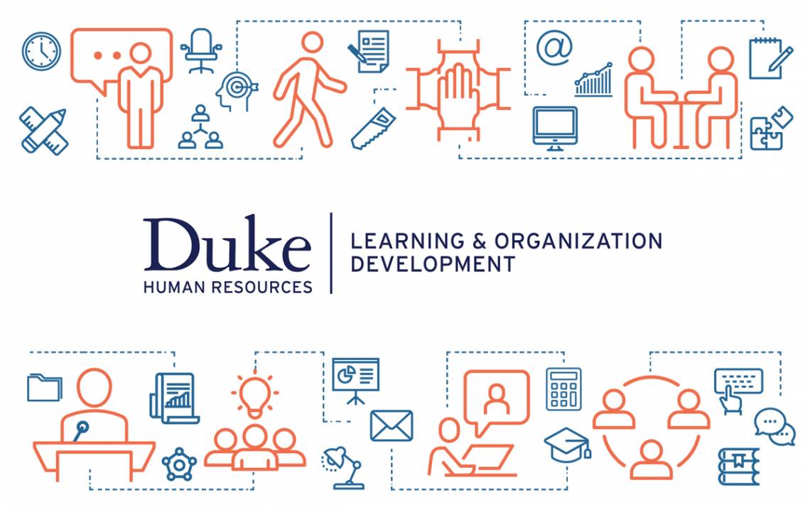 Duke Learning & Organization Development with various icons.