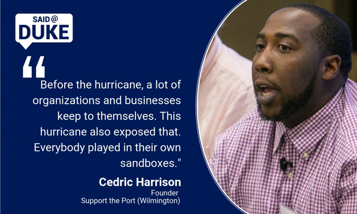 Said@Duke: Cedric Harrison on the Unifying Effect of Storms