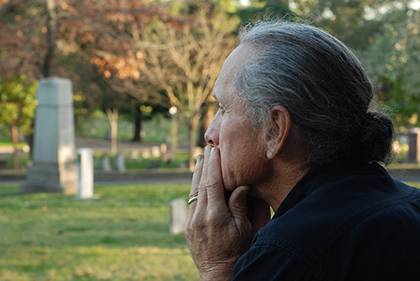 Holidays are a difficult time for those grieving the loss of a loved one. Stock photo illustration by BigStockPhoto.