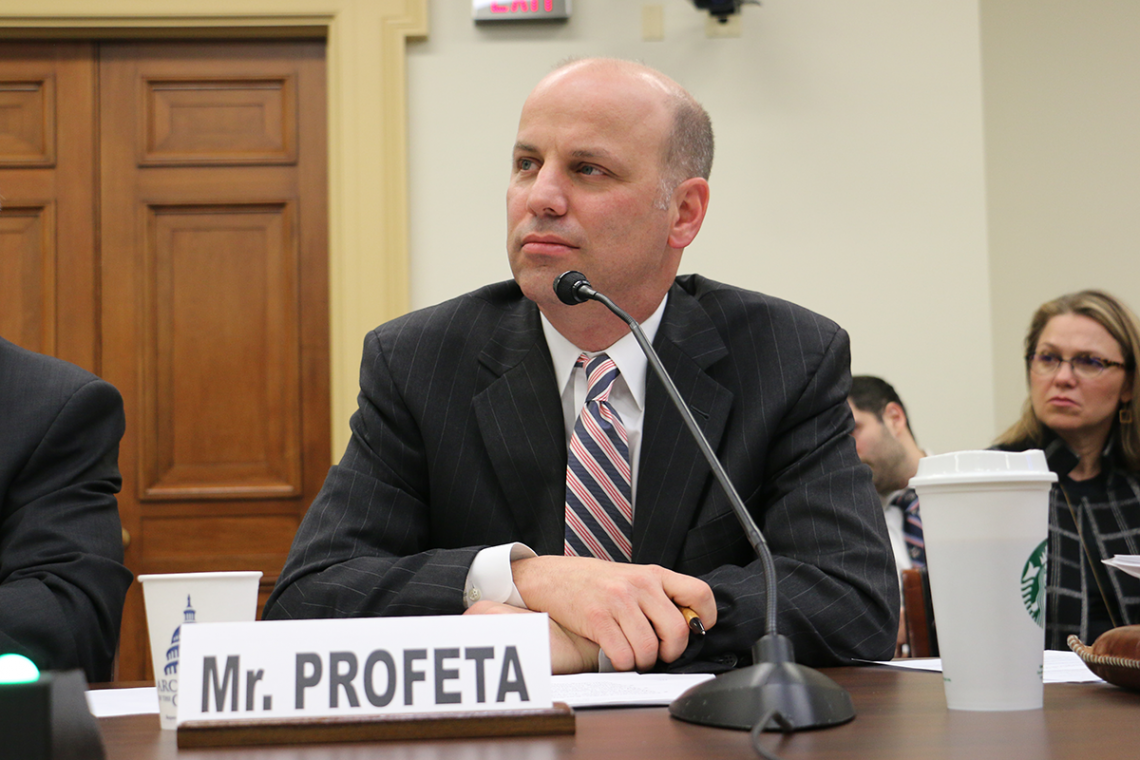 Tim Profeta offers testimony before the House Energy and Commerce Committee.