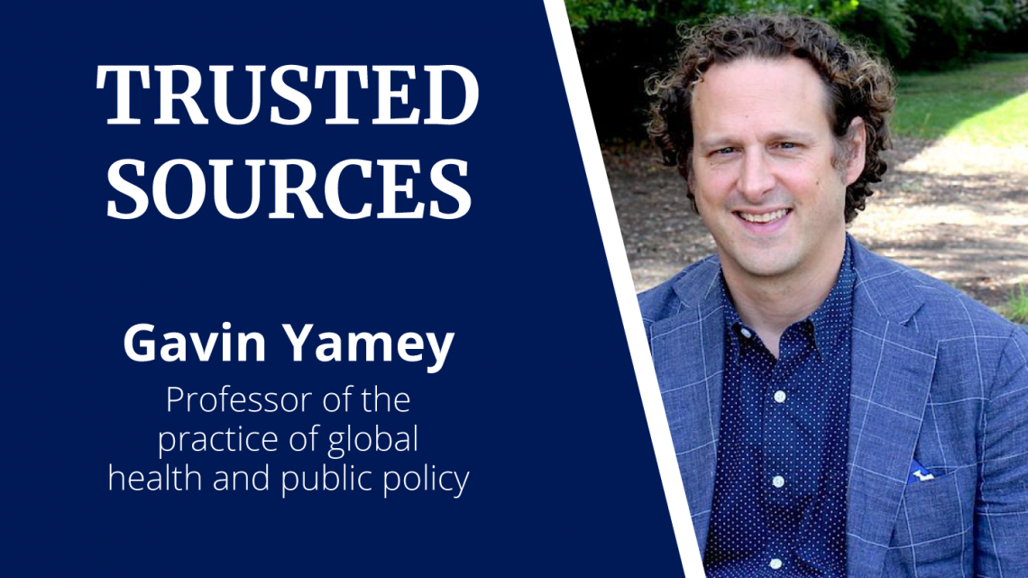 Gavin Yamey, professor of the practice of global health and public policy and director of the Duke Center for Policy Impact in Global Health