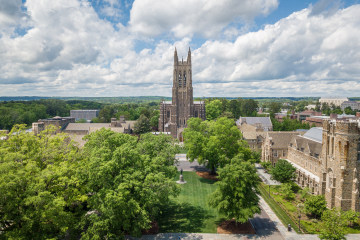 Picture of West Campus  and Campus Drive leading toward Duke Chapel
