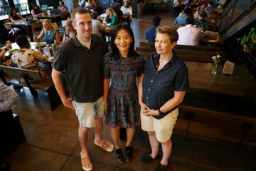 Duke’s new philosophy faculty — from left, Reuben Stern, Wenjin Liu and Ásta — bring reasoned thinking to our busy lives. (John West/Trinity Communications)