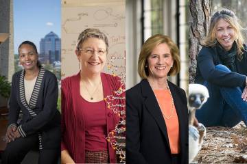 Duke's new members of the American Academy of Arts & Sciences (L-R) Boulware, Jinks-Robertson, Klotman, Yoder. 