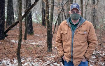 Craig Hughes, who works for Duke Forest, quit using smokeless tobacco in 2020. Photo by Jonathan Black.