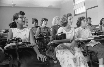 photo of integrated classroom at Anacostia High School. Photographer Leffler, Warren K. Courtesy United States Library of Congress
