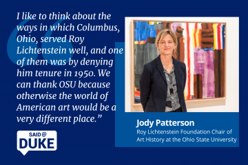 Said@Duke: Jody Powell, chair of art history at Ohio State, speaks at Duke's Nasher Museum