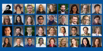 montage of 36 newly tenured faculty