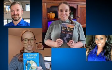 From left to right, Duke colleagues Justin M. Shorb, Natalie Ziemba, Audrey Fenske and Nicole Mitchell share which books have made a difference in their lives. 