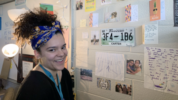 TeachHouse alumna Brianna Tuscani (2018–2020) currently teaches English at Jordan High School, Durham Public Schools, where she was named the school’s 2021 Beginning Teacher of the Year. (Photo: Courtesy of Duke TeachHouse)