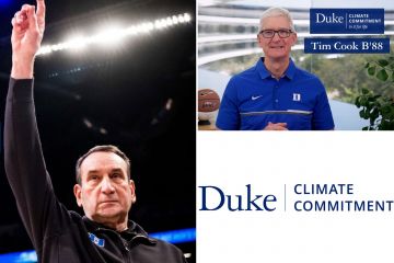Coach K and Tim Cook discuss the Duke Climate Commitment