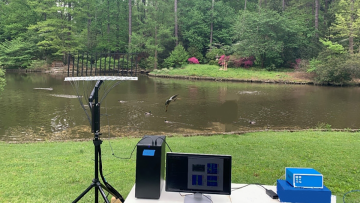 Researchers work to train an AI algorithm what birds look like to radar in the Duke Gardens