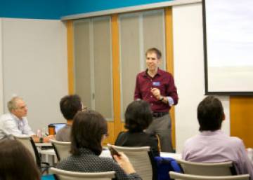 Dr. Kyle Bradbury, managing director of the Energy Data Analytics lab, convenes monthly meetings where the fellows share work-in-progress and offer brief talks on specific data analytics tools and skills.