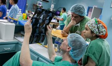 A Duke team conducts heart surgeries at Instituto National Cardiopulmonar  Photo by Chris Hildreth
