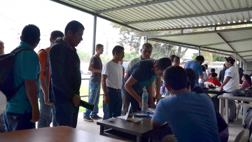 Deportees from the U.S. arrive in Guatemala City, where local project partner Te Conecta attempts to help. Photo: Courtesy of Te Conecta